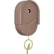 Wandklok Tweet - Bruin - 20x8.5x42cm