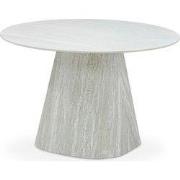 Eettafel Rond - Grijs Hout/Keramisch - 120x120x75cm - Puck