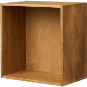 Abigail vierkante eikenhouten open wandkast - 30 x 30 cm