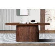 Tafel 'Miguel' 200 cm Ovaal Mango hout Lichtbruin