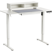 LUCAMA - Verstelbaar bureau elektrisch - Wit - Staal