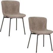 Housecraft Living Maryan Eetkamerstoelen Taupe - Set van 2