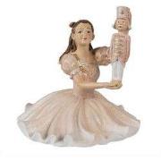 Clayre & Eef Beeld Ballerina 13 cm Roze Polyresin