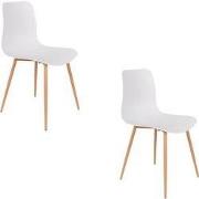 Housecraft Living Leon Eetkamerstoelen Wit - Set van 2