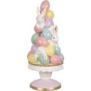 Clayre & Eef Decoratie Beeld Ei Ø 27x61 cm Meerkleurig Keramisch mater...