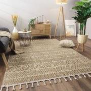 Laagpolig Scandi Munilia Vloerkleed - Beige / Naturel - 160x220 cm