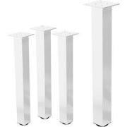 Set van 4 tafelpoten I-Design 72 cm wit glanzend gemaakt van gepoederc...