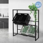 Drankenkrattenrek Drankenrek 6 kratten 100x32x108,5 cm antraciet staal...