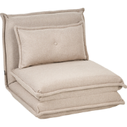 DELLEN - Slaapbank - Beige - Stof