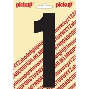 Plakcijfer Nobel 150mm zwart 1