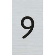 Deco route alu picto cijfer 9 25x44 mm