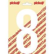 Deco cijfer 8 nobel wit 150 mm