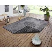 Vintage Binnen & Buitenkleed Omkeerbaar - Cebu Grijs/Antraciet - 120 X...