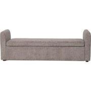Opbergbank Taupe Stof - 151x45x50cm - Halbankje - Calvin