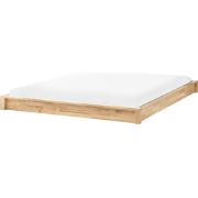 ANTRAS - Bed zonder hoofdbord - Lichtbruin - 160 x 200 cm - Rubberhout