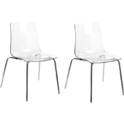SILERTON - Eetkamerstoel set - Transparant - Polycarbonaat
