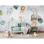 Safari droom - Kinderbehang - 389,6 cm x 280 cm - Walloha