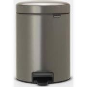 NewIcon Pedaalemmer, 5 liter, kunststof binnenemmer - Platinum