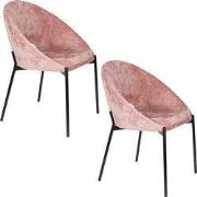 Housecraft Living Dando Eetkamerstoelen Oud Roze - Set van 2