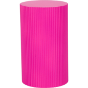 Side Table / Pillar- Cylinder - MDF - Neon Pink - 30x54cm