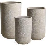 PTMD - Pot Deliahe - Beige - 37x37x60cm - Set van 3