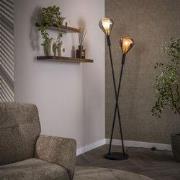 Hoyz Collection - Vloerlamp Wings 2-lichts - Zwart