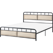 BREUILLET - Tweepersoonsbed - Zwart - 160 x 200 cm - IJzer