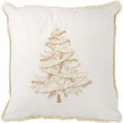 J-Line - Kussen Boom Textiel Wit/goud - 45x45x12cm