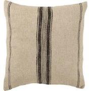 J-Line - Kussen Strepen Linnen Beige Vierkant - 45x45x12cm