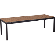 TOFANE - Tafel uitschuifbaar - Lichtbruin - 198/248 x 90 - Aluminium