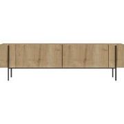 TV-meubel met 2 opklapbare deuren en metalen poten L185 cm - HERMIONE