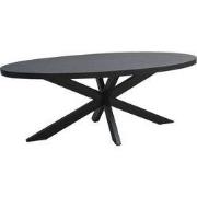 Livingfurn - Eetkamertafel Kala Oval Spider 180 cm - Mangohout / Gecoa...
