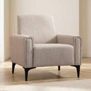 Moderne fauteuil zandkleurig gemêleerde stof Horizon