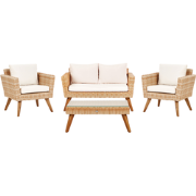 VITTORIA - Loungeset voor 4 - Gebroken wit - PE rotan