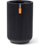 Vaas hoog Groove H21.7 cm zwart