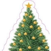 Servet silhouettes tree charm 12st