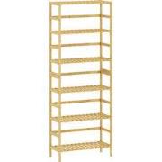 4goodz 6-laags rek van bamboehout - verstelbare planken - vrijstaand r...