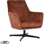 LABEL51 Fauteuil Toby - Rust - Velours - One Size
