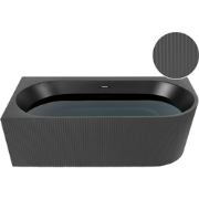 GOCTA - Hoekbad - Zwart - 170 x 80 cm - Acryl