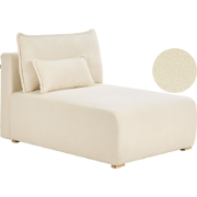 NERBO - Chaise longue - Gebroken wit - Bouclé
