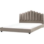 VINCENNES - Waterbed - Taupe - 180 x 200 cm - Fluweel