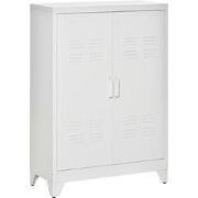 4goodz Archiefkast Metaal met magnetische deur 33x75x110 cm - Wit