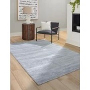 Bolana vloerkleed - Effen Modern - Lichtgrijs / Zilver - 120 X 170 CM