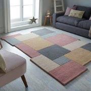 Abstract vloerkleed - Stracto Collage - Organische Vorm Modern - Roze ...