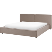 LINARDS - Tweepersoonsbed - Lichtbruin - 180 x 200 cm - Stof