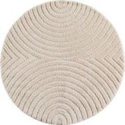 Japandi ART - Rond Scandinavisch Vloerkleed - Laagpolig Effen - Creme ...