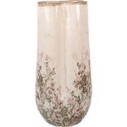 Clayre & Eef Vaas Ø 16x36 cm Beige Keramiek