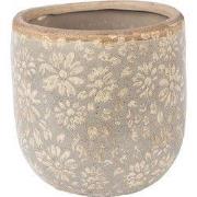 Clayre & Eef Bloempot Ø 14x13 cm Grijs Keramiek
