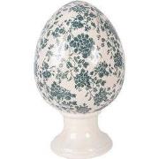 Clayre & Eef Decoratie Beeld Ei Ø 17x28 cm Beige Keramiek