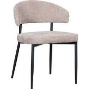 LABEL51 Eetkamerstoel Bliss - Clay - Elite - Zwart Metalen Frame